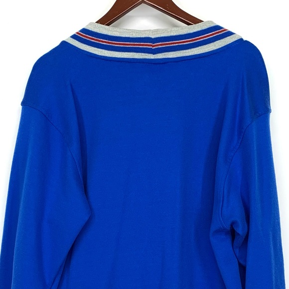 Rare Vintage Sports In Motion Varsity Style Grandpa Sweatshirt Cardigan Sweater - Picture 9 of 16